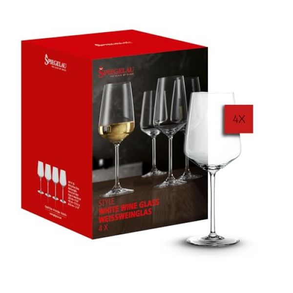 4 Spiegelau & Nachtmann Weißweingläser aus Kristallglas